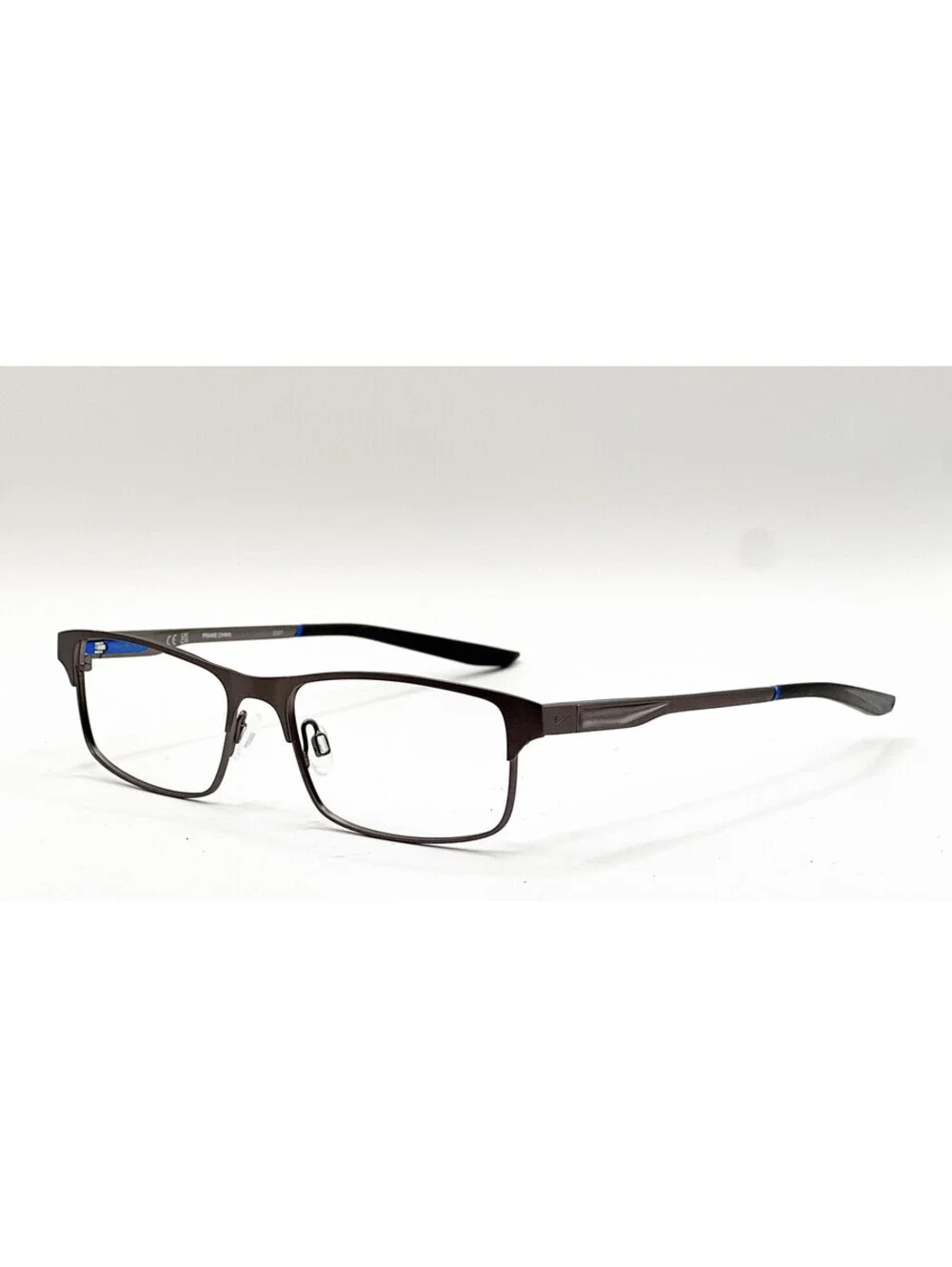 Nike 8046 071 Polished Gunmetal Rectangle Authentic Eyeglass Frames 54-16-140